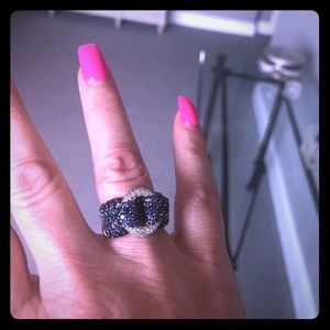 Levian sapphire and diamond bow ring